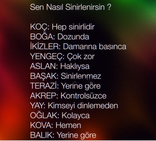 Burcuna göre senin sinirlenme seviyen nedir?