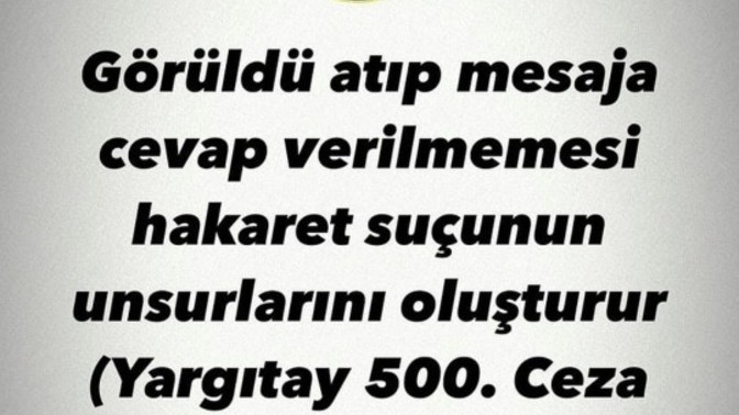 Görüldü atıyor musunuz?