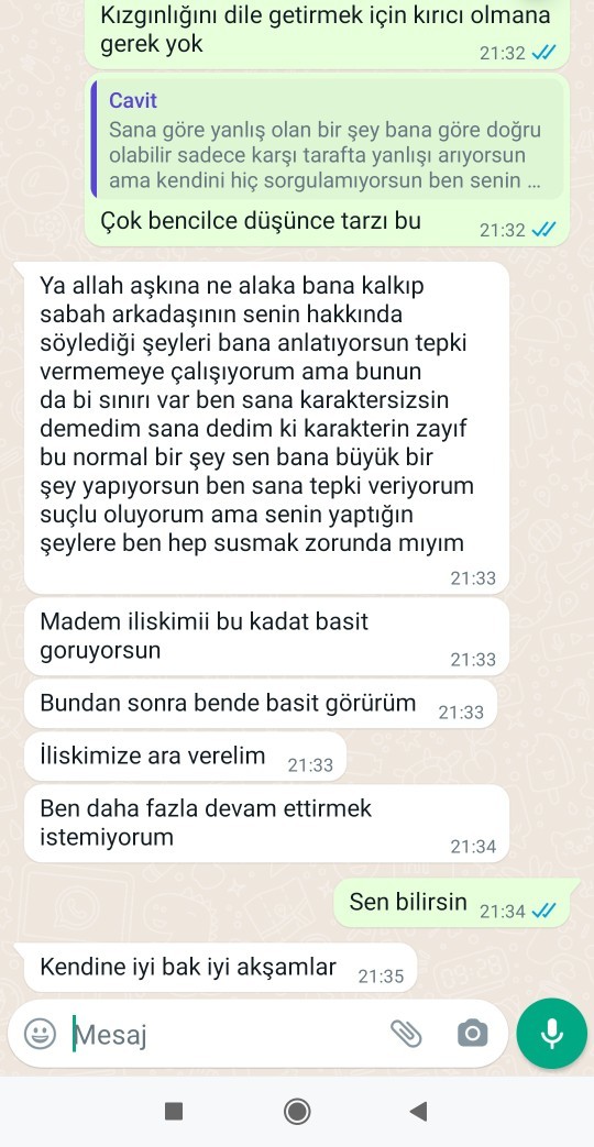Çok kötüyüm, sevgilim bir anda ayrıldı ufak bir sebeple. Bakar mısınız?