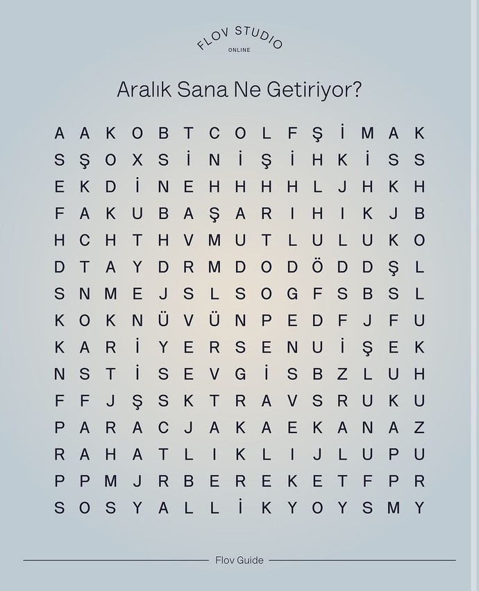 Aralık ayı sana ne getiriyor? Gördüğün ilk üç kelimeyi yazar mısın?