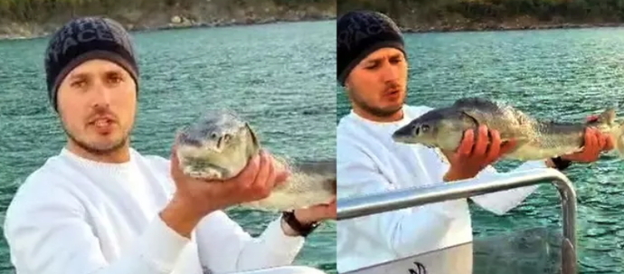 Değeri iki milyon lira olan balığı yakalayıp denize geri bıraktı! Sizce en lezzetli balık türü hangisi?
