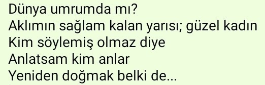 En sevdiginiz kitaptan alinti alabilir miyim?