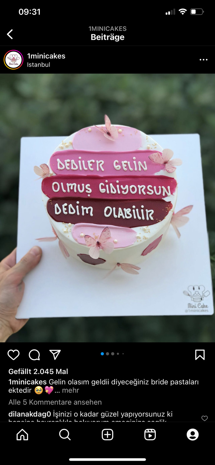 Bu tür yazılı pastaların çapı ve yüksekliği ne kadar biliyor musunuz, büyüklüğü nasıl oluyor yani, küçük mü?