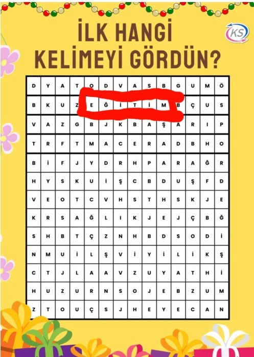 Gördüğün ilk kelime Aralık ayında seni bulacak! Hangi kelimeyi gördün KScan?