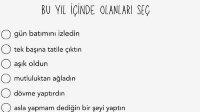 Bu yıl içinde hangileri oldu?