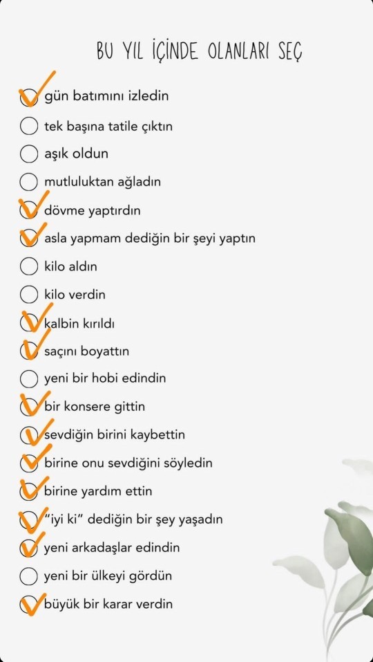 Bu yıl sizde hangileri gerçekleşti 🧚♀️?