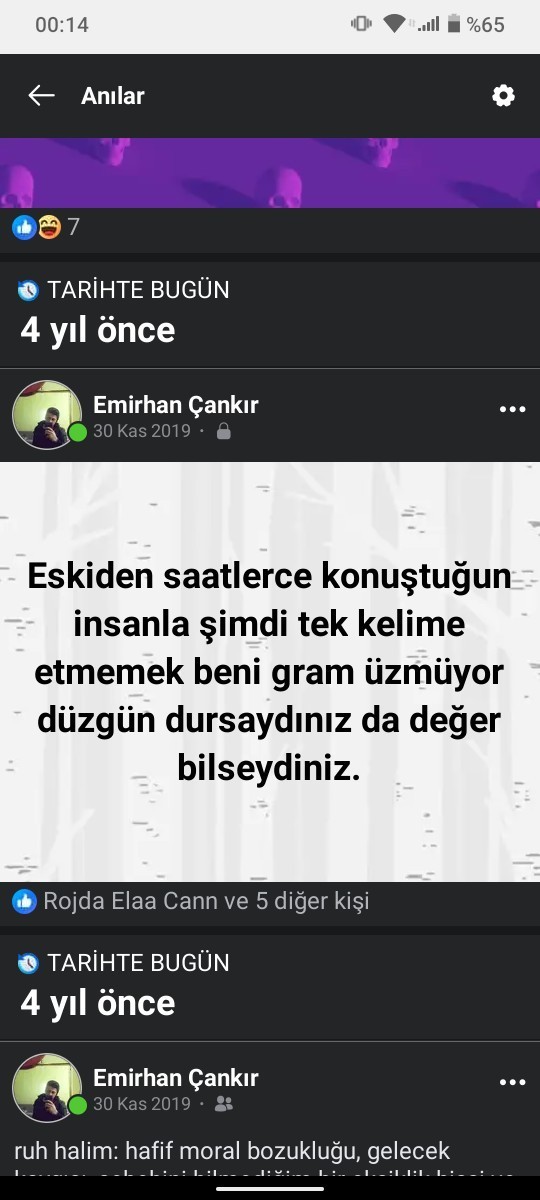 Eskiden konuştuğun kisileri özler misin?