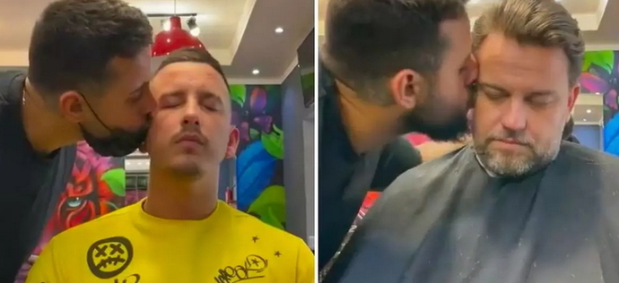 Sosyal medyada Berber Öpücüğü akımı gündem oldu! Berberiniz/kuaförünüz böyle bir şey yapsaydı kızar mıydınız?
