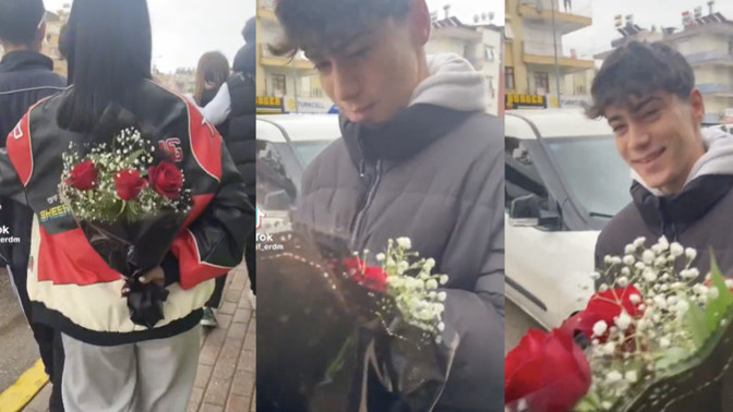 Çiçek alan erkek mutluluğuna bakın! 💐 Erkeklere çiçek almayı normalleştirelim mi?