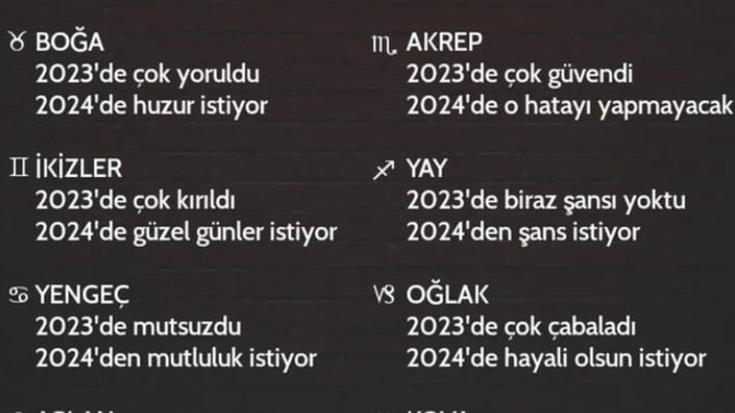 Burçların yeni yıldan beklentileri neler?