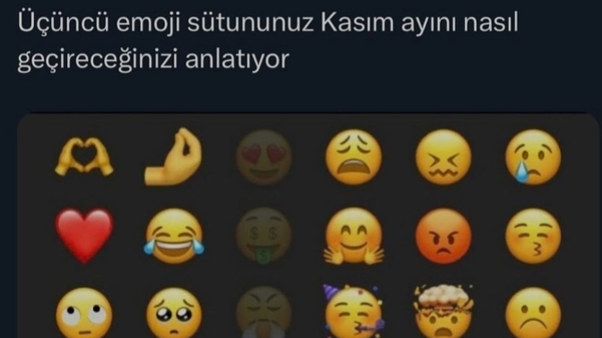 3. emoji sütununuzda hangi emojiler var, siz Aralık ayını nasıl geçireceksiniz?