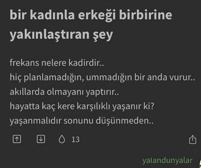 Bir kadınla erkeği yakınlaştıran şey nedir?
