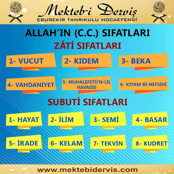 Allahın sıfatlarını biliyor musunuz?