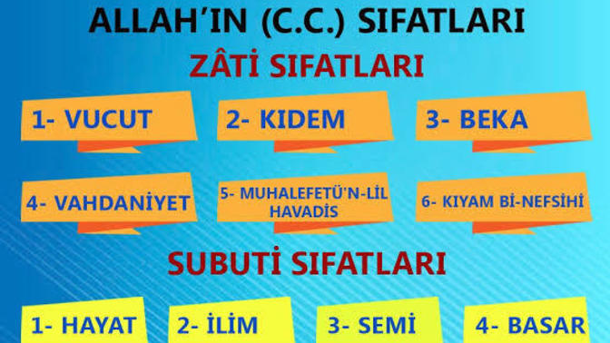 Allah'ın sıfatlarını biliyor musunuz?