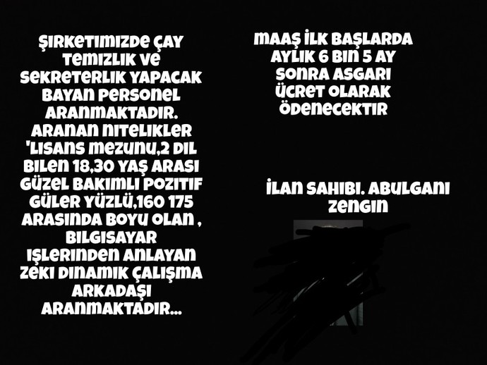 Arkadaşlar bu iş ilanına başvurmak mantık işi mi?
