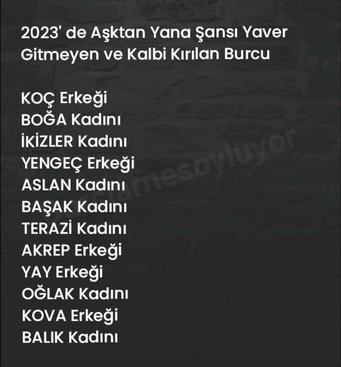 Burcuna göre 2023 yılında kalbiniz kırıldı mı?