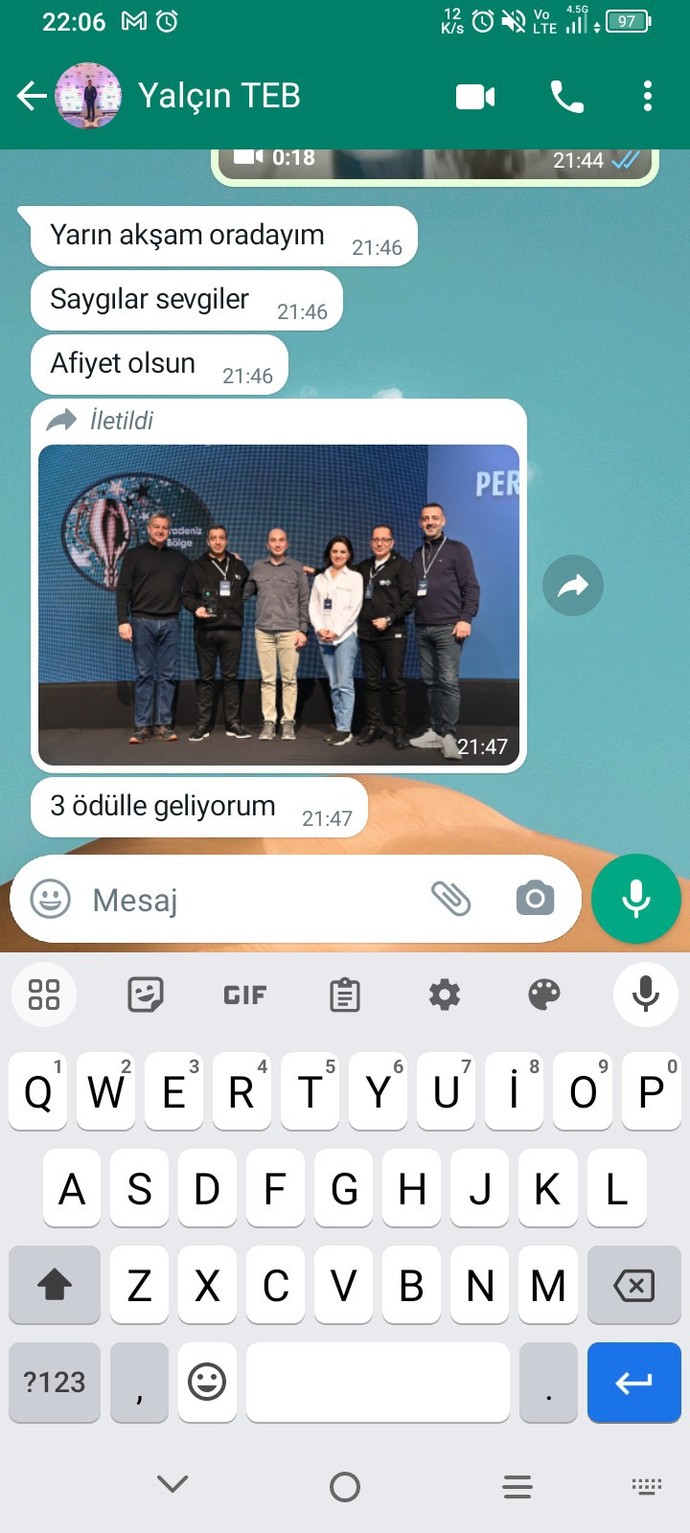 Telefonunuza son gelen mesajı paylaşır mısınız?