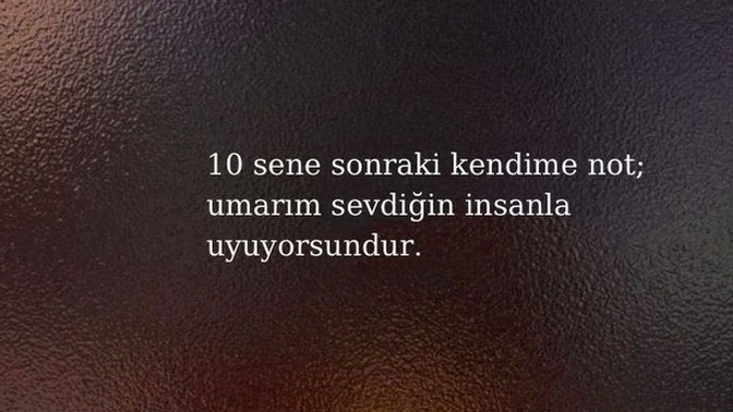 Hiç kendine not bıraktın mı?