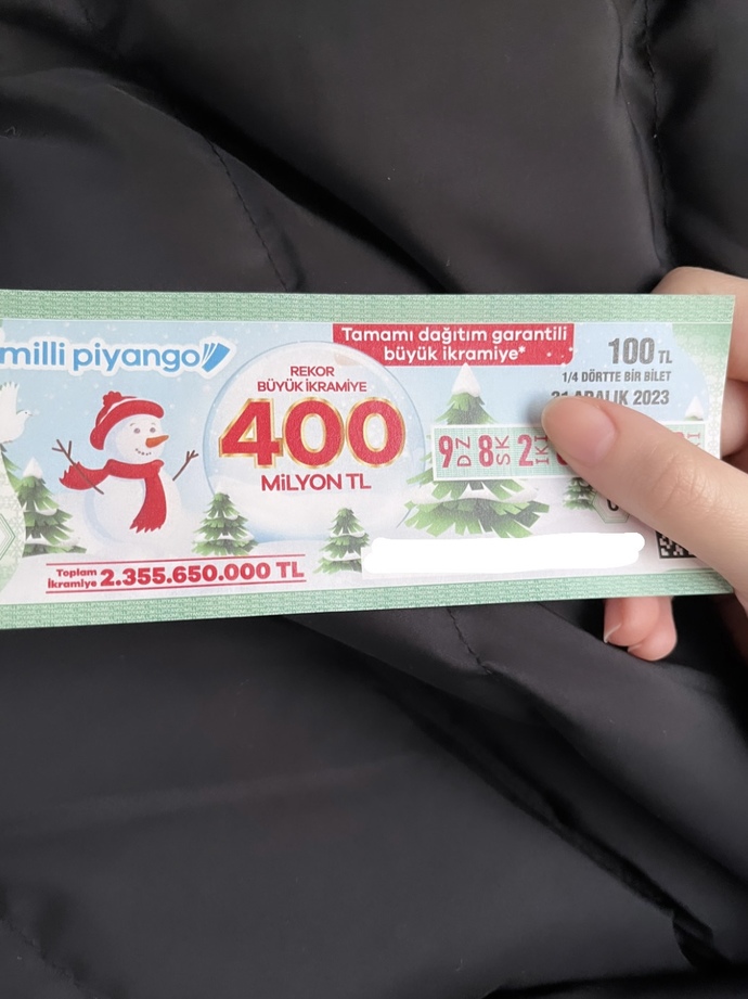 Yeni yıla son 21 gün🥳! Milli piyango biletleri alındı mıı?
