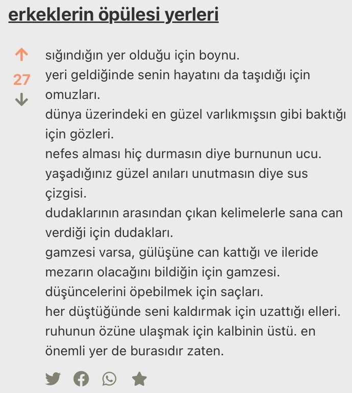 Sevgilinin en öpülesi noktası neresidir?