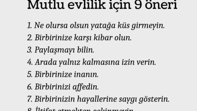 Mutlu evliliğin formülü nedir?