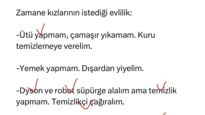 Zamane kızların istediği evlilik?