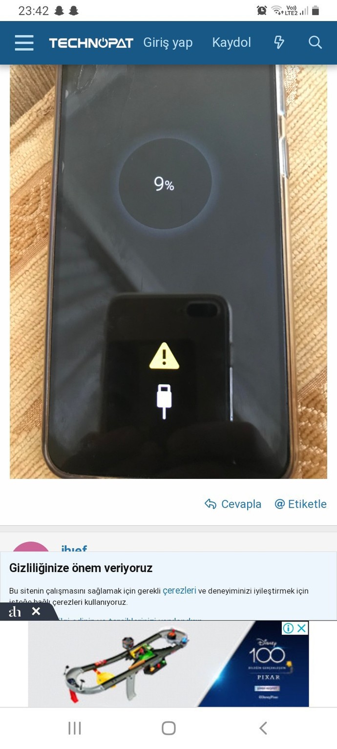 Telefonumda bu uyarının çıktı neden çıktığını bilen var mı?