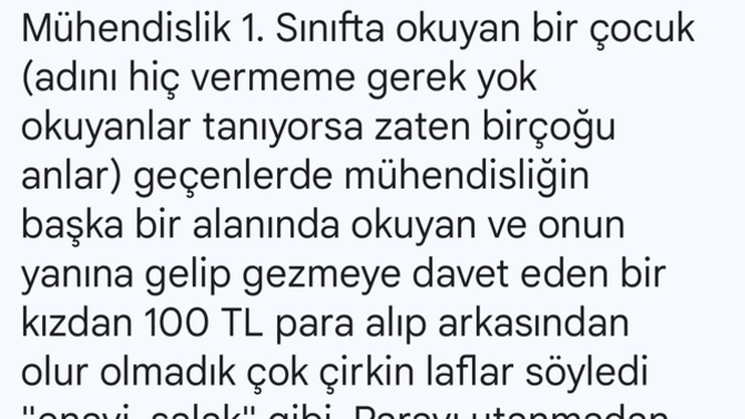 Üniversitede herkesten dilenen iki yüzlü çocuğu patlamalı mıyım?