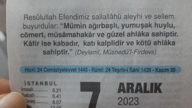 Siz bu hadisten ne anlıyorsunuz ne düşünüyorsunuz?