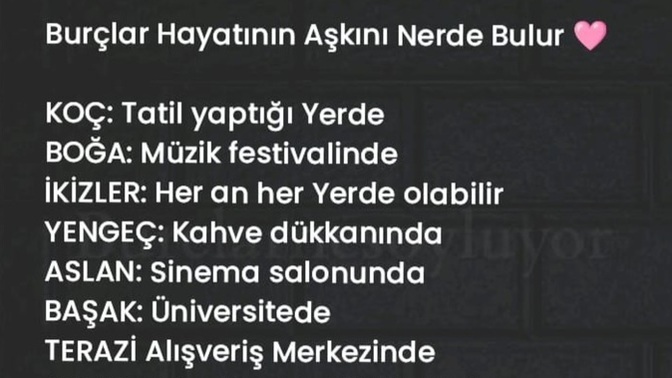 Burcuna göre hayatının aşkını nerede bulursun?