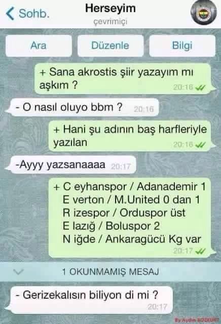 Akrostiş yarışması yapalım mı?