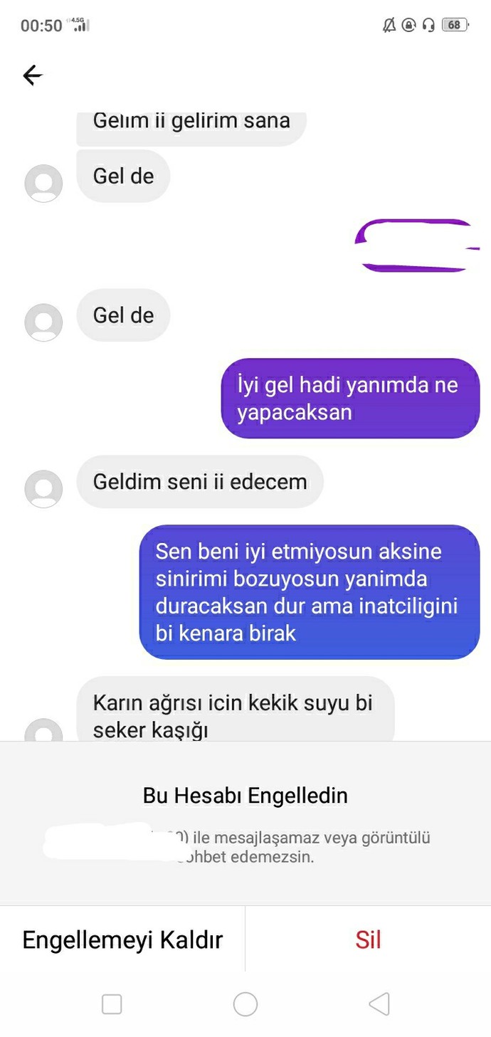 Sizce sorunlu olan ben miydim yoksa o mu?