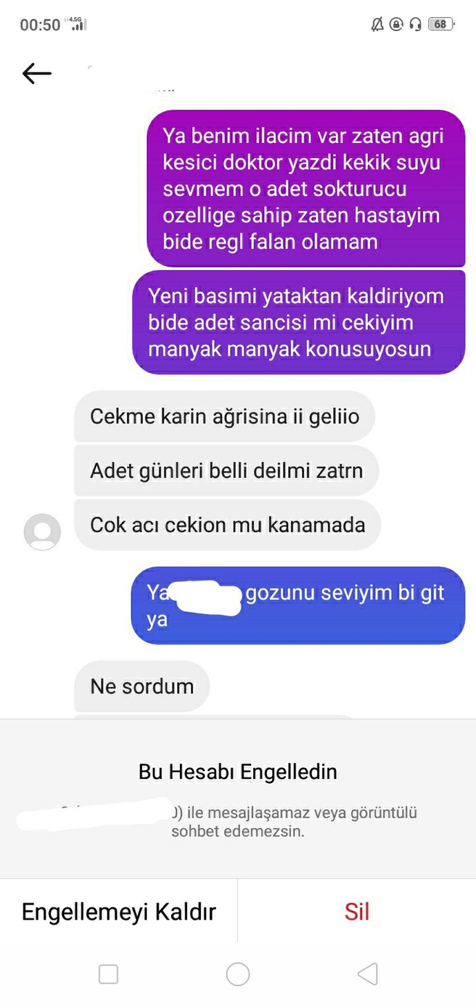 Sizce sorunlu olan ben miydim yoksa o mu?