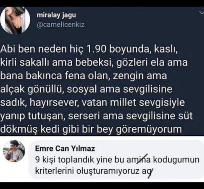 Yok mu şöyle erkek?