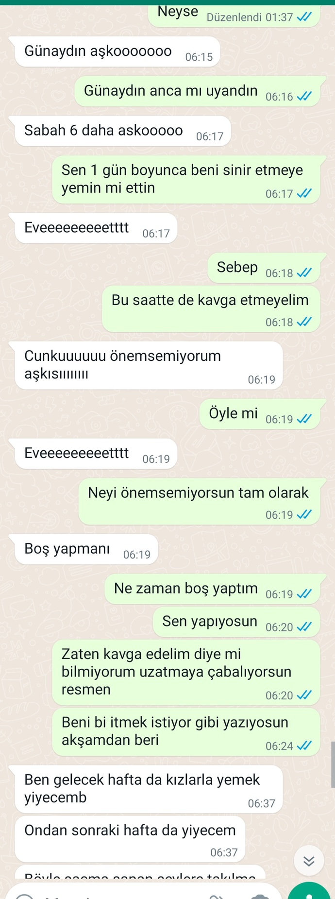 Sizce bunun derdi tamamen ayrılmak mı?
