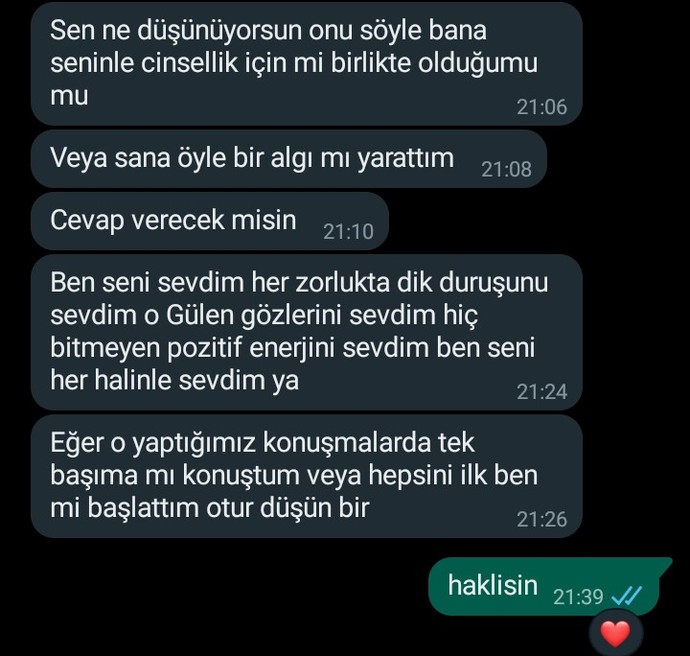 İlk haftadan n*de isteyen sevgilimin böyle şeyler yazması hakkında ne düşünüyorsunuz?