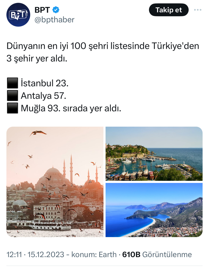İstanbul, dünyanın en iyi 100 şehri listesinde 23. şehir oldu! Sizce o kadar iyi mi?