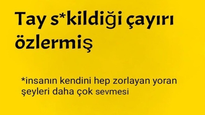 İnsan, hep zor olan kendini yoran şeyleri mi sever?