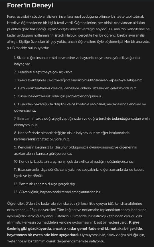 Burçlara İnanıyor Musunuz Ve Forer Deneyi Hakkında Ne Düşünüyorsunuz?