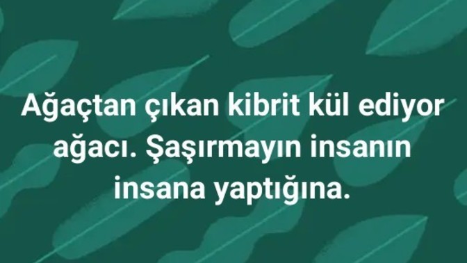 İnsanın insana yaptigina sasirmamak mi lazim?