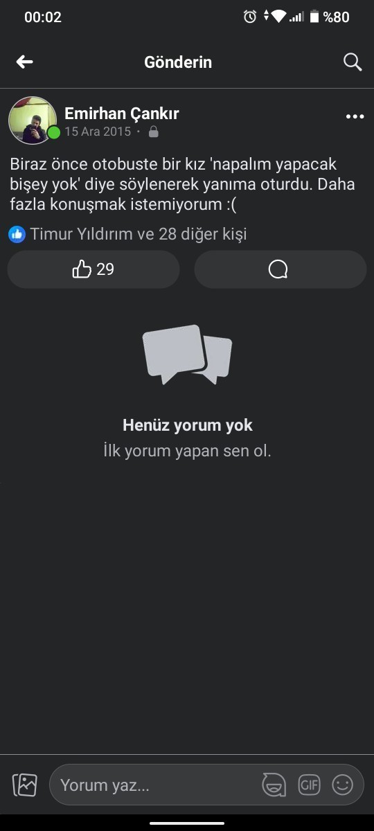 Otobüste karsi cinsin yanina oturur musun?