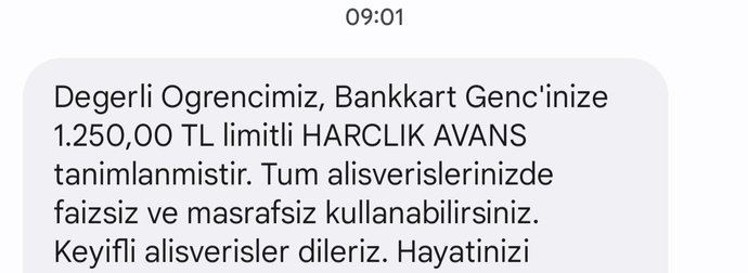Ziraat harçlık avans tam olarak nedir?