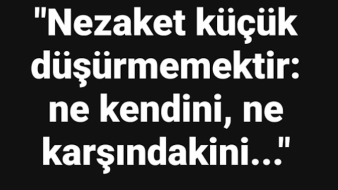 Nezaketli birimisiniz?