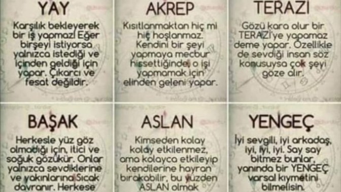 Sizin burcunuz için söylenenler ne kadar doğru?