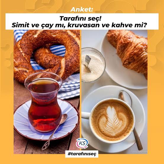 Sabah atıştırmalığınız simit - çay ikilisi mi, kahve - kruvasan ikilisi mi 🤤?