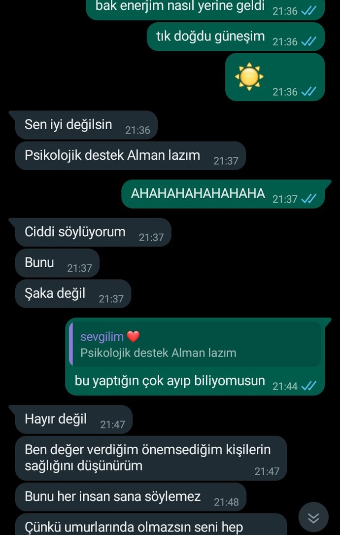 Sevgilinizin size pat diye böyle söylemesi ne kadar doğru?