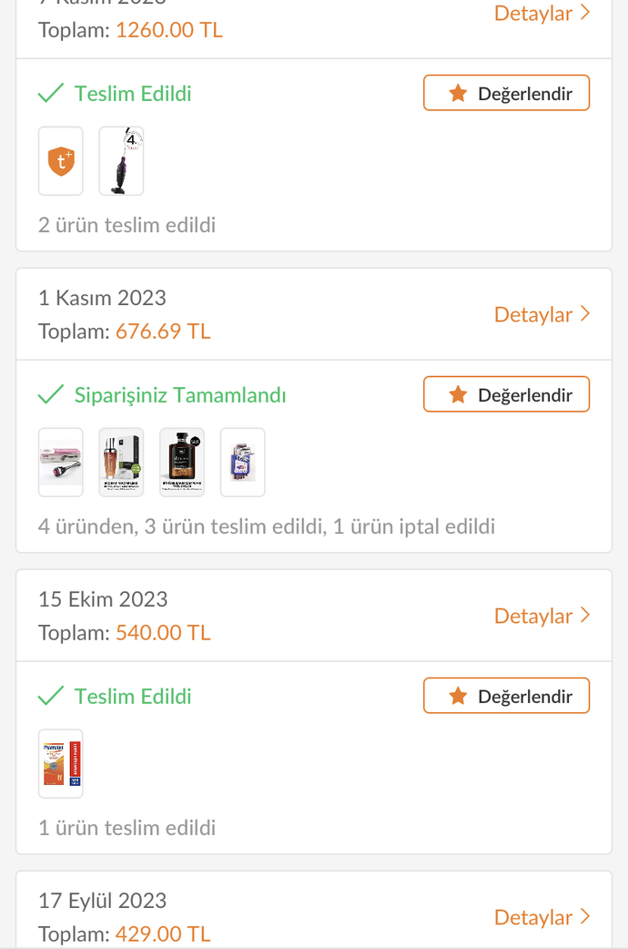 En son online olarak ne sipariş etmiştiniz?