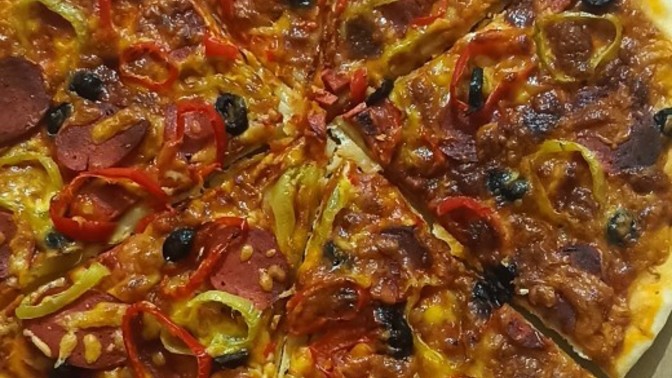 Ev yapımı pizzam nasıl görünüyor?