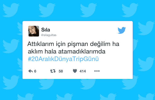 Bugün 20 Aralık Dünya Trip Günü! Trip atar mısınız? Size özgü bir trip cümleniz var mı?