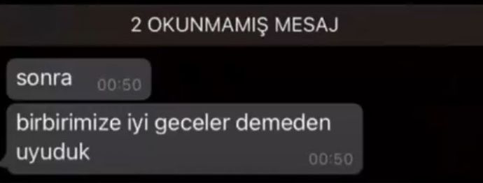 İyi geceler mesajını aldınız mı?